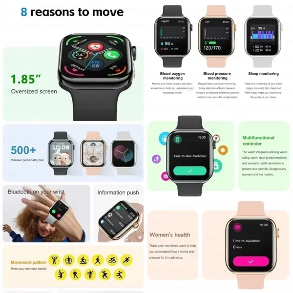 2025 New Original For Apple Watch 10 Smart Watch Men Body Temperature Bluetooth Call NFC GPS Sports Women SmartWatch for Apple