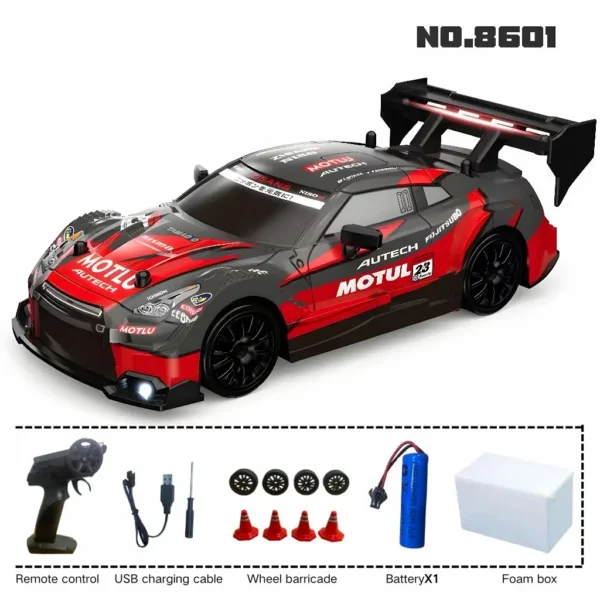 New 1:24 RC drift vehicle, Mustang 4WD cars, racing car with remote control, gift, competition racing car, children's toy