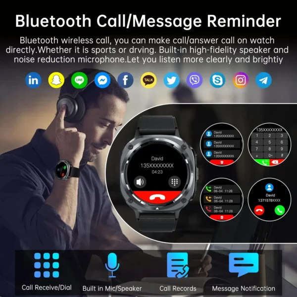 New Watch 7 Ultra Smart Watch Heart Rate Blood Oxygen Monitoring GPS bloodVoice Call IPX8 Built In Mini Games Smartwatch 2025