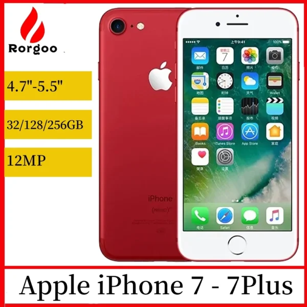Apple iPhone 7 /iPhone 7P 7 Plus Mobile phone 12MP 32G/128G/256G Rom 4.7"/5.5" Fingerprint 4G Unlocked Original Used Cell Phone