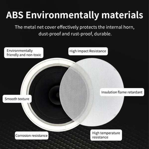 S6134325a3083410697b6e77bf7555b35M.webp 6 Inch 8 ohm Ceiling Speaker Full range stereo sound High fidelity sound quality Passive Speakers home Background Music system