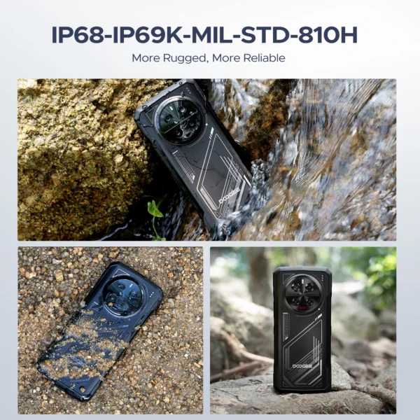 DOOGEE V40 5G Rugged Phone 12GB RAM 512GB ROM Gaming Smartphone dimension 7300 6.78 120Hz Display 108MP to Camera NFC 8680mAh