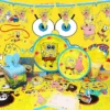 SpongeBob Birthday Party Decoration Aluminum Foil Balloon For Kid Event Supplies Disposable Tableware Banner Backdrop Gift