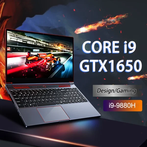 16.1 Inch Gaming Laptop Computer GTX1650 4G Intel Core i9-9880H i7-9750H windows11 RAM Max 64GB DDR4 2*M.2 NVME 2TB SSD Wi-Fi 5