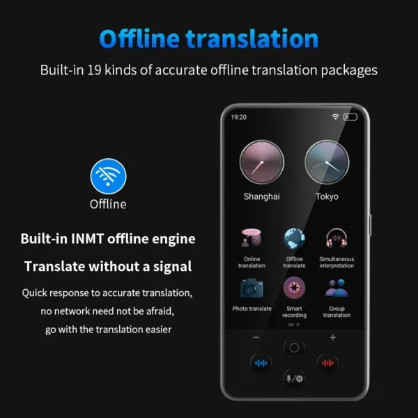Large Screen Smart Translation Machine 138 language Recording 19 Offline Real-time ChatGPT AI Voice Photo Translation