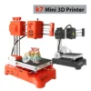 K7 Supper Mini Desktop Small 3D Printer 10*10*10cm No Heated Bed One-Key Printing with TF Card 3D Printe Machine Gift EasyThreed