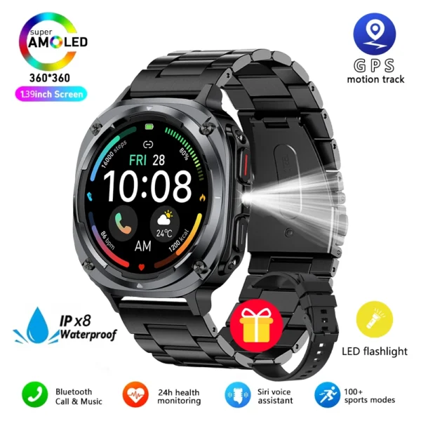 New Watch 7 Ultra Smart Watch Heart Rate Blood Oxygen Monitoring GPS bloodVoice Call IPX8 Built In Mini Games Smartwatch 2025