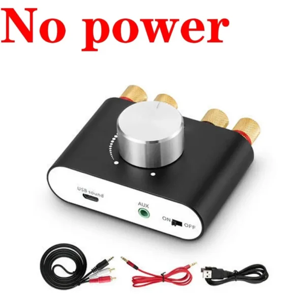 Woopker Digital Audio Amplifier HiFi Sound Amplifier TPA3116 Receiver Bluetooth 5.0 Car Mini Home Theater Sound System 50W*2