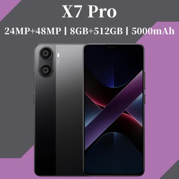 Global Vision X7 Pro Ultra Smartphone 5G Android 8GB RAM 512GB ROM 6.26 Inch Phone 2280x1080HD 24+48MP 4 5G Network Mobile Phone