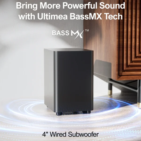 S6cc75ef24a9d42b38aedd269f02f9281J.webp ULTIMEA 5.1ch Soundbar with Subwoofer & Surround Speakers, 250W Virtual Surround Home Theater System for TV, APP Control