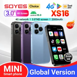 SOYES XS16 Mini 4G LTE  mini Smartphone 3GB RAM 64GB ROM Android10.0 3" Display 5MP Camera Dual SIM With Play Store WhatsAPP