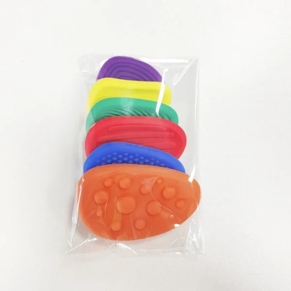 Fidget Toys Adults Sensory Silicone Stone 6 Pack Textured for Autism Kids Calming Down Fidget Stress Relief Toys