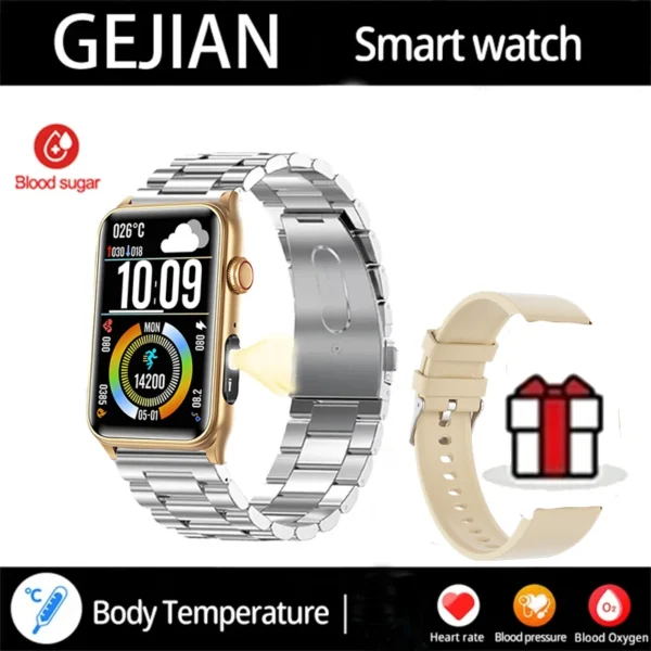 2025 New Smart Watch Men LED Bluetooth Call Sports Men's Smartwatch Heart Rate Health Temperature Monitoring Women Smart Watches