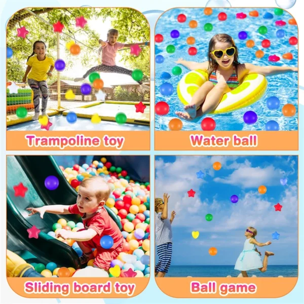 Soft Plastic Balls for Kids Pool Tent Pit Balls Toys BPA Free Various Colorful Ocean Ball Baby Play Children Playground Toy Ball