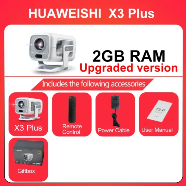 HUAWEISHI 4K Projector Android Native Portable 1080P Auto Focus 600ANSI Video home Cinema Outdoor hd led Projetor