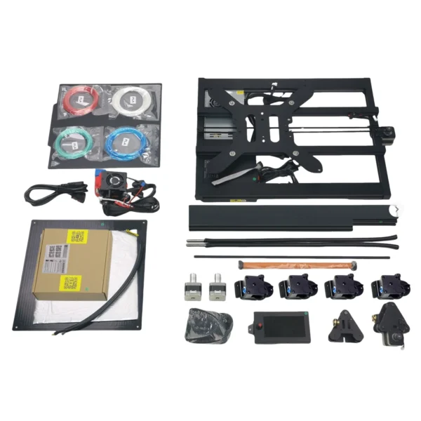 Z8PM4 PRO 3D Printer 300x300x400mm 4 in 1 Out Extruder Mix Color Printing High Accuracy 3D Printer with 4.3in TFT LCD