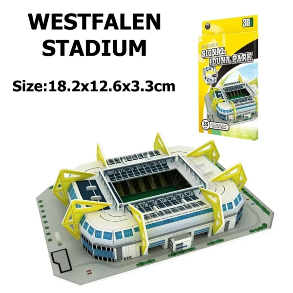 Children 3D Puzzle Toys Simulated Football Field Building Model Paper Early Education Hands on Ability Football Fan Gifts TMZ