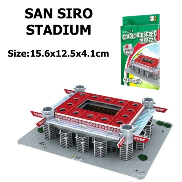 Children 3D Puzzle Toys Simulated Football Field Building Model Paper Early Education Hands on Ability Football Fan Gifts TMZ