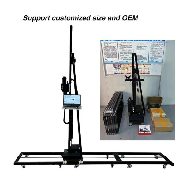 High resolution 3D printer for indoor and outdoor murals Advertising wall printing Color inkjet wall painting vertical printer