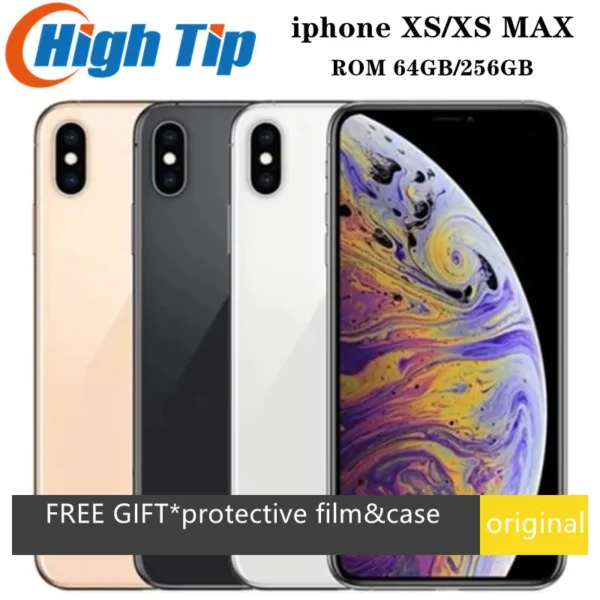 Apple iPhone XS 5.8"/XS MAX 6.5“RAM 4GB ROM 64GB/256GB/512GB Smartphone Hexa Core IOS A12 Bionic NFC LTE 4G Unlocked Used Phone