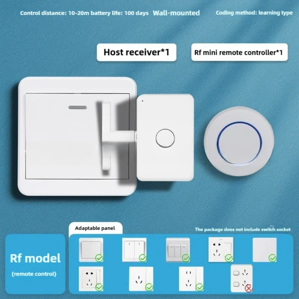 Wiring-Free Wireless Remote Control Turn Off/on Tool Automatic Button Pusher Lazy Remote Control Light Off Switchs Button