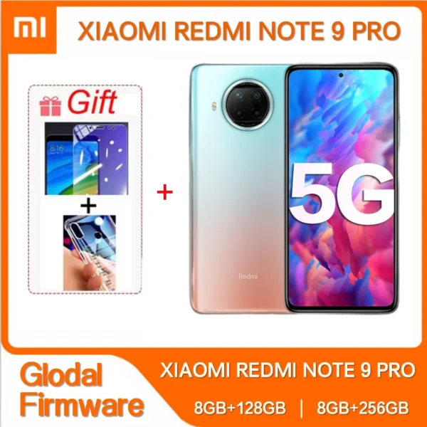 Original Xiaomi Redmi Note 9 Pro NFC 8GB 256GB 5G Smartphone Dual SIM 6.67'' 108MP+16MP Octa-Core Android CellPhone Global Rom