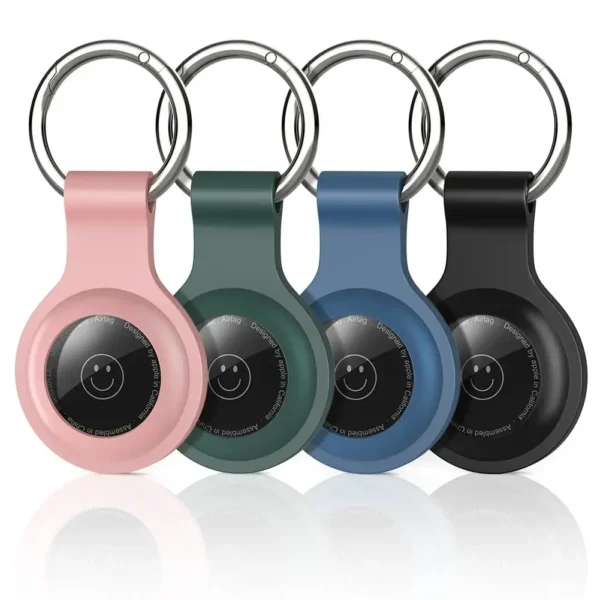 Silicone Case for Airtag Air Tag Dog Cat Pet Collar Keys Tracker Protective Full Cover Waterproof Anti-lost Keychain Holder