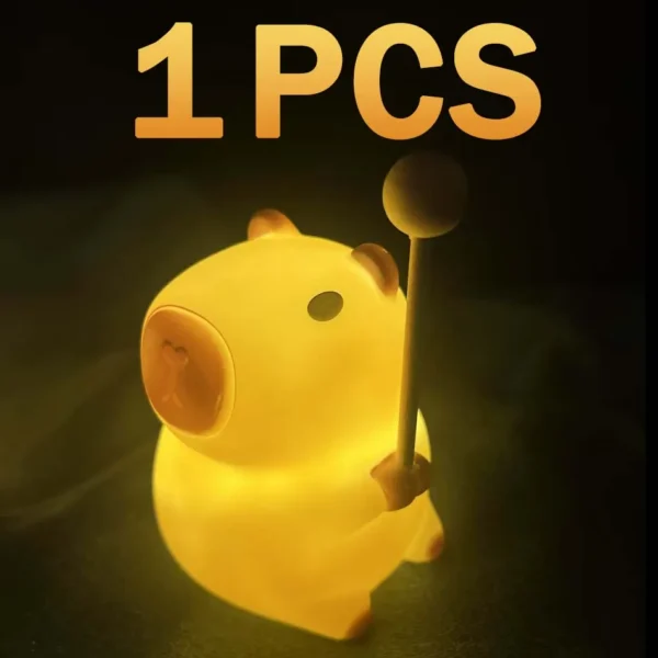 S7dc1607966484bbcbab30236182f840aC.webp 2025 New Hot selling cute cartoon Capybara night light, cute style light, soft and glowing bedside companion, children's gift