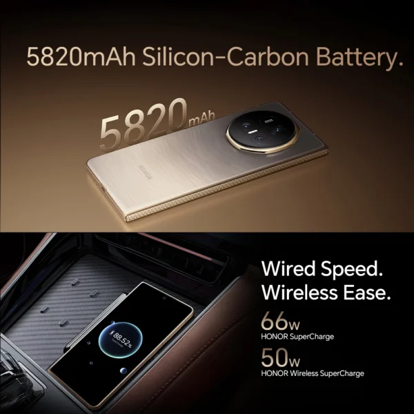 HONOR Magic V5 Global Version 5G Foldable Smartphone Snapdragon 8 Elite 7.95" LTPO OLED Display 5820mAh Battery 66W SuperCharge