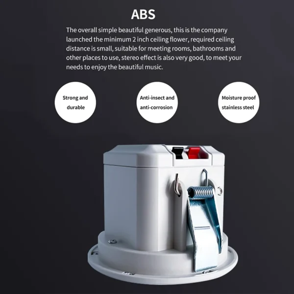 2Inch mini 8 ohm Ceiling Speaker Background Music Sound Stereo Passive Speakers home audio system For Office Kitchen Living Room