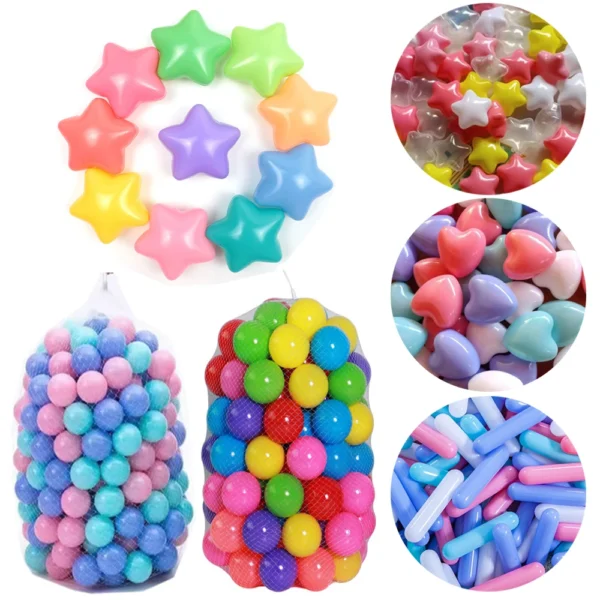 Soft Plastic Balls for Kids Pool Tent Pit Balls Toys BPA Free Various Colorful Ocean Ball Baby Play Children Playground Toy Ball