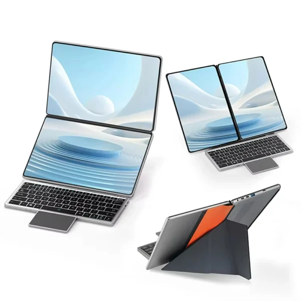 Dual Screen Laptop 10.9*2 Inch Touch Screen Notebook Intel i3 1215U N100 WIFI6 2 in 1 Laptop Tablet Portable Business Computer