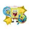 SpongeBob Birthday Party Decoration Aluminum Foil Balloon For Kid Event Supplies Disposable Tableware Banner Backdrop Gift
