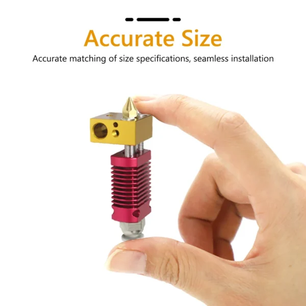 9pcs Assembled Extruder Hot End Kit for Creality Ender 3 V2/Ender 3Pro 0.4mm MK8 Brass Nozzle Heating Block 3D Printer Accessory