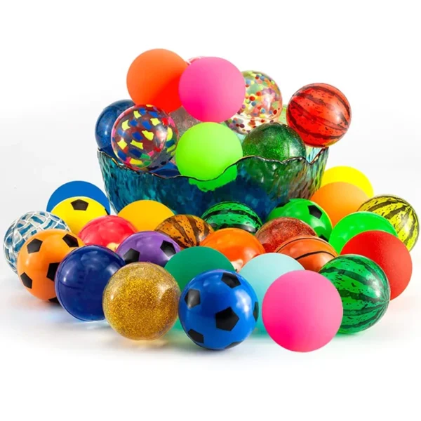 Bouncing Ball Rubber Children Elastic Balls Toys Jump Balls Float Ball Indoor Outdoor Fun Entertainment Games for Kids Gifts TMZ