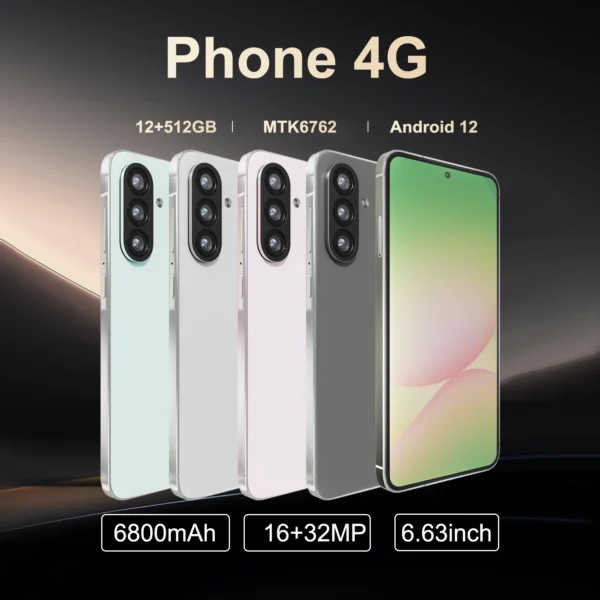 FUFFI-A56,Smartphone6.63 inch,8+128GB ROM,4G Network,Android 12.0 , 16+32MP Camera,Mobile phones,Dual SIM,6800mAh,Cellphones