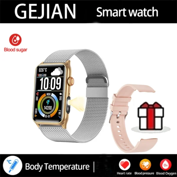 2025 New Smart Watch Men LED Bluetooth Call Sports Men's Smartwatch Heart Rate Health Temperature Monitoring Women Smart Watches