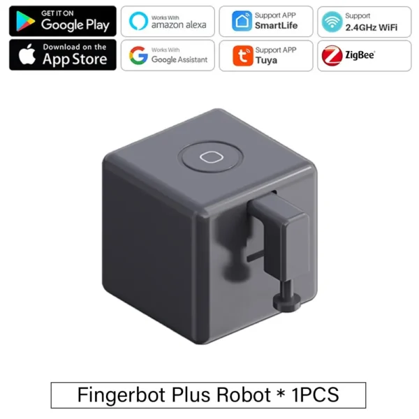 Tuya Zigbee / Bluetooth Fingerbot Plus Robot Button Pusher Switch Bot Smart Home Work With Alexa Google Home Smart Life App