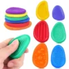 Fidget Toys Adults Sensory Silicone Stone 6 Pack Textured for Autism Kids Calming Down Fidget Stress Relief Toys