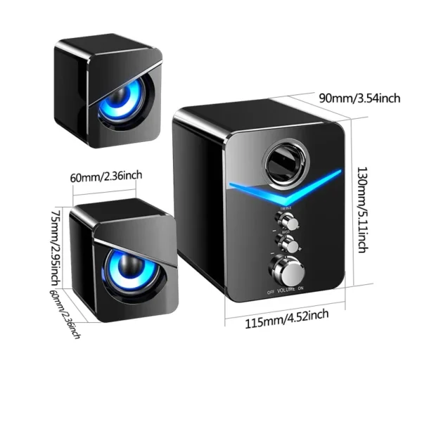 Home Theater System PC Bass Smart Subwoofer Wired-compatible Speaker Portable Computer Speakers Music Boombox For Desktop