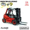 2604Pcs Technology Forklift Truck Vehicles Model MOCBuilding Blocks Bricks Display Creative Construction Birthday Gift