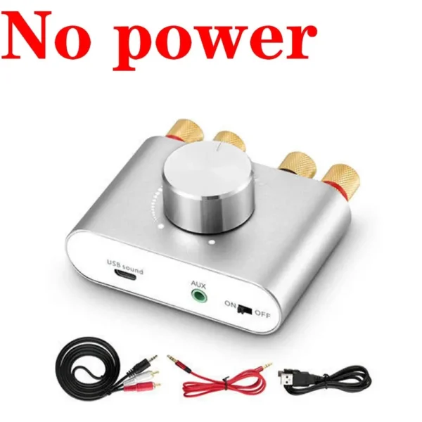 Woopker Digital Audio Amplifier HiFi Sound Amplifier TPA3116 Receiver Bluetooth 5.0 Car Mini Home Theater Sound System 50W*2