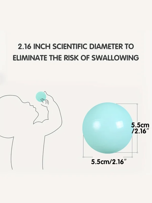 5.5cm 100pcs with Bag Crush Proof Eco-Friendly Ball Pit Balls Macca colors Pink blue green and White Round Shape