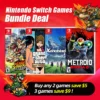 Juegos Nintendo Switch Ofertas Games Bundle Deals GTA Metroid Dread Mario Battle League Xenoblade 3 Buy 2 Games Save,3 Save 