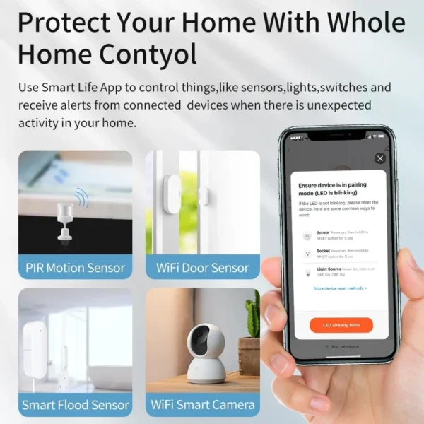 Tuya WiFi Smart Wireless Multi Mode Gateway ZigBee Bluetooth Gateway Hub Smart Life Voice Control Works with Alexa Google Home