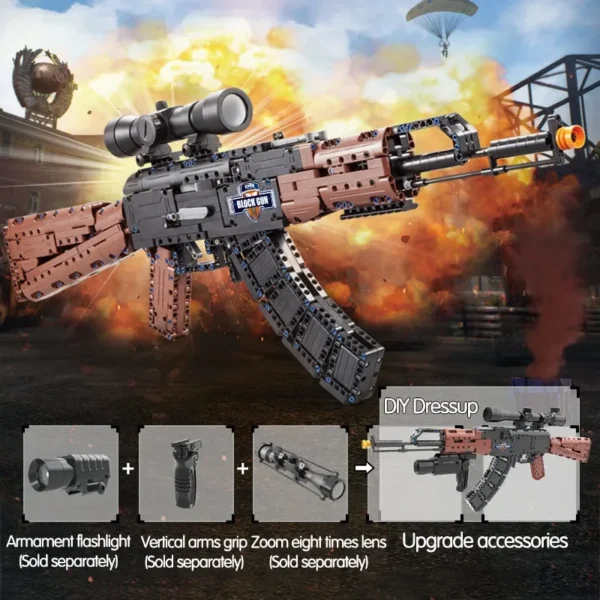 Cada MOC SWAT Military WW2 Weapon AK47 Models Building Blocks City Police For Assault Rifle GUN Blocks Toys for Children Gifts