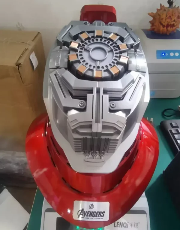 New Marvel Electric Iron Man 1:1 Mk50 Mk5 Helmet Voice Control Eyes With Light Model Toys Adult Technology Wearable Xmas Gift