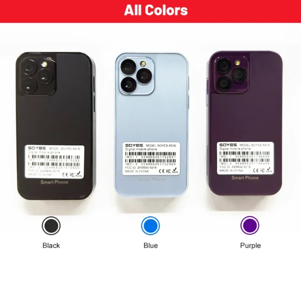 SOYES XS16 Mini 4G LTE  mini Smartphone 3GB RAM 64GB ROM Android10.0 3" Display 5MP Camera Dual SIM With Play Store WhatsAPP
