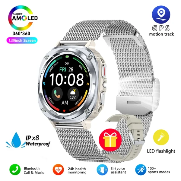 New Watch 7 Ultra Smart Watch Heart Rate Blood Oxygen Monitoring GPS bloodVoice Call IPX8 Built In Mini Games Smartwatch 2025