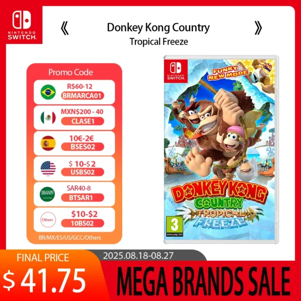 Nintendo Switch Game Deals Donkey Kong Country Tropical Freeze TV Tabletop Handheld for Switch OLED Lite Console